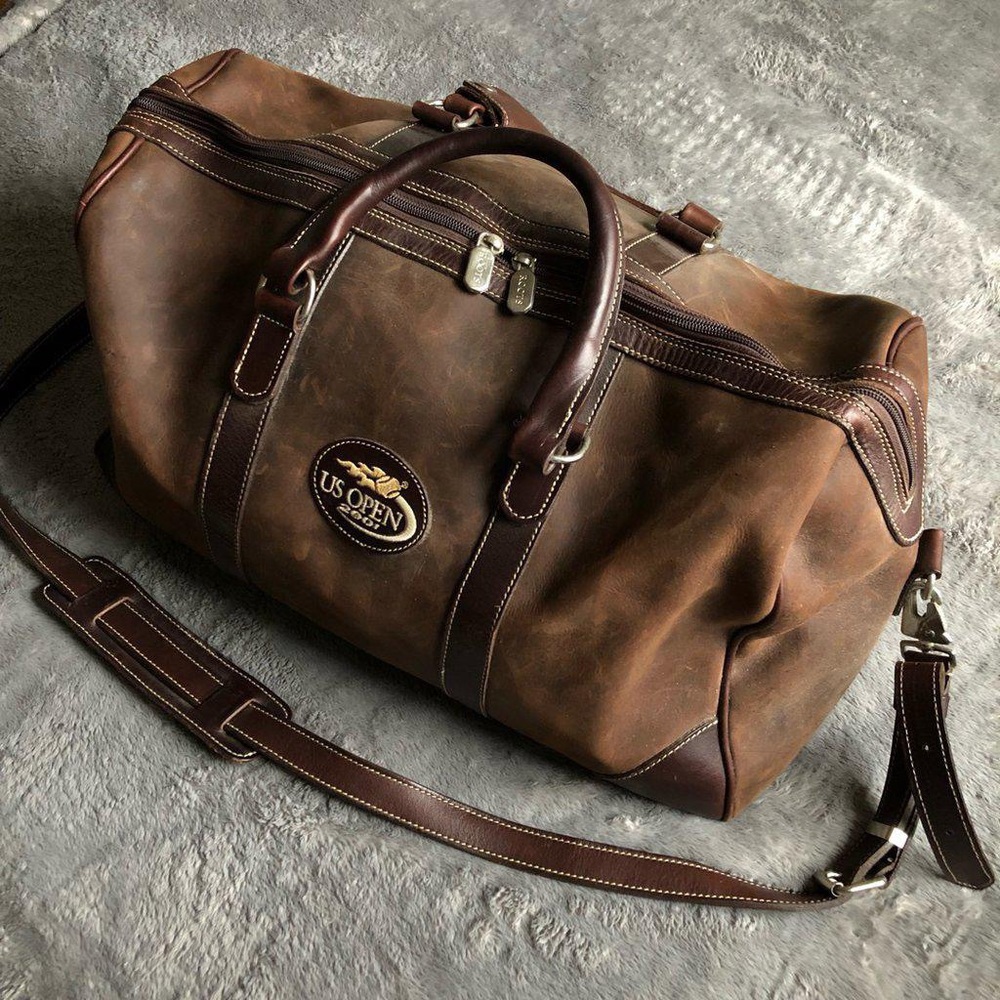 U.S. Open 2001 Vintage leather tennis bag